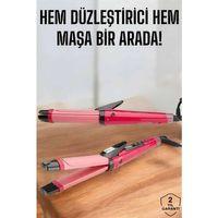 Hem Düzleştirici Hem Maşa Saç Şekillendirici