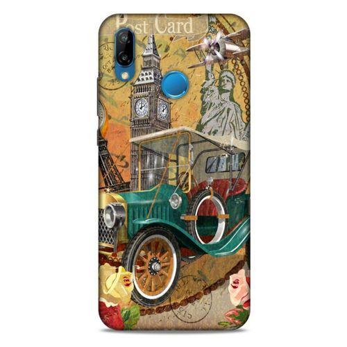 Retro (37) Desen Silicone Cover Renkli Huawei P20 Lite Kılıf
