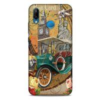 Retro (37) Desen Silicone Cover Renkli Huawei P20 Lite Kılıf