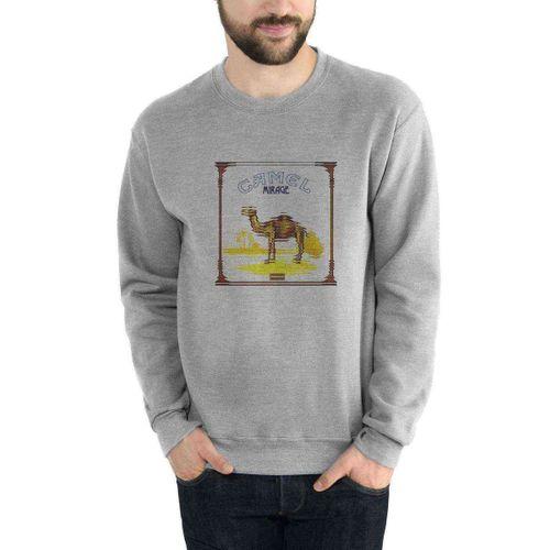 Camel Mirage Baskılı Gri Erkek Sweatshirt
