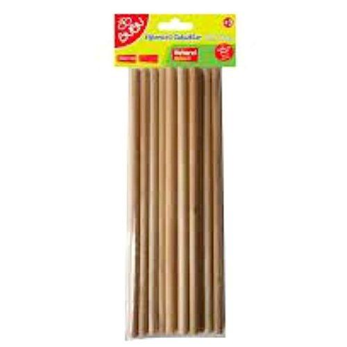 Bubu Eğlenceli Çubuklar 20X0,5Cm 24Lü Renksiz Ahşap Çubuk - 2 paket