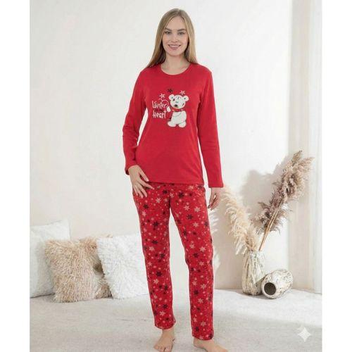 Boyraz 0414 Kadın Penye Uzun Kol Pijama Takımı