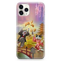 Apple iPhone 11 Pro Max Kılıf Geyşa Kediler Arka Kapak Koruma Desenli Full Koruyucu