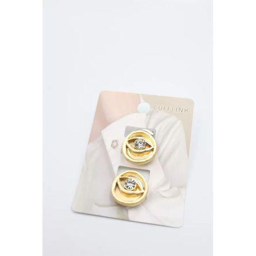 Göz Düğme Broş - Altın