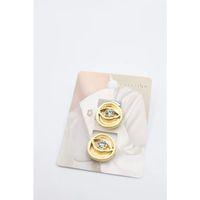 Göz Düğme Broş - Altın