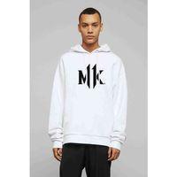 Mortal Kombat Baskılı Beyaz Erkek Kapşonlu Sweatshirt