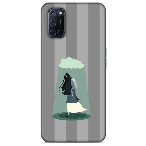 Oppo A72 Kılıf Depresyon (20) Koruyucu Kılıf Bej Siyah