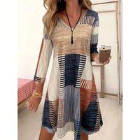 Kadın Uzun Kollu V Yaka Süprem Mini Elbise