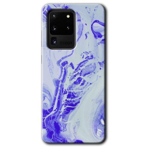 Galaxy S20 Ultra Kılıf HD Desen Baskılı Arka Kapak - Cranny Liquid Wall + Kırılmaz Cam
