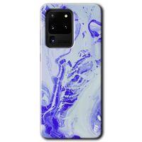 Galaxy S20 Ultra Kılıf HD Desen Baskılı Arka Kapak - Cranny Liquid Wall + Kırılmaz Cam