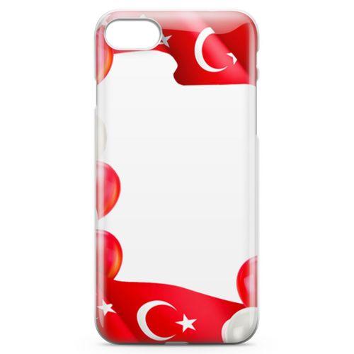 Apple iPhone SE 2020 Kılıf Balonlar Türkiye Bayrağı Arka Kapak Koruma Desenli Full Koruyucu