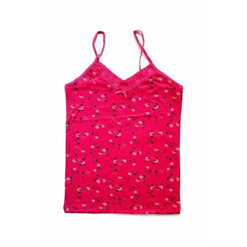 Kadın Askılı Desenli Atlet Dantelli Empirme Pamuklu Penye D3