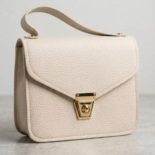 Krem Rengi Kutu El Çantası