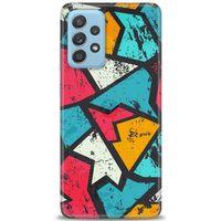 Samsung Galaxy A52s 5G Kılıf HD Baskılı Kılıf - Grafiti + Tam Ekran Koruyucu