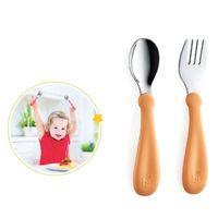 BabyJem Paslanmaz Çelik Çatal Kaşık Seti 522 Somon