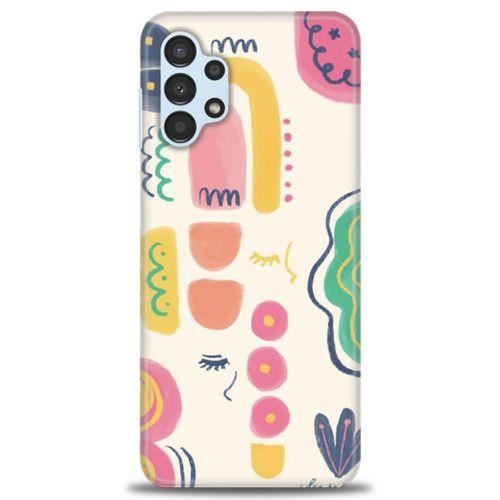 Samsung Galaxy A13 4G Kılıf HD Baskılı Kılıf - Çizim + Tam Ekran Koruyucu