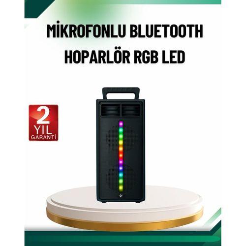 Şarjlı Işıklı Bluetooth Hoparlör | Usb, Aux, Tf Kart Ve Radyo Destekli