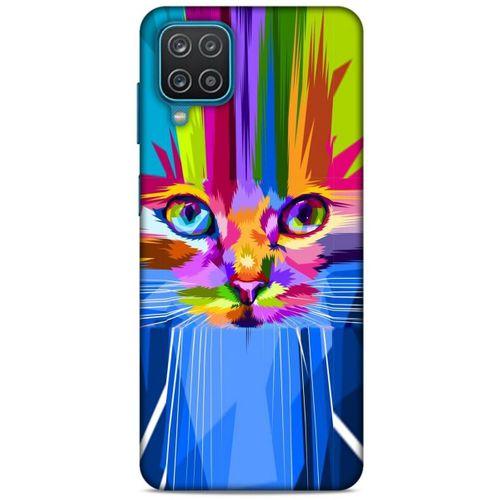 Lopard Samsung Galaxy A12 Uyumlu Kılıf Kediler (17) Tasarım Kılıf Rainbow