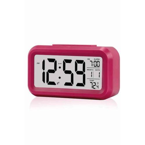 Işıklı Dereceli Masa Ofis Saati Alarmlı Termometre Takvim Çalar Saat