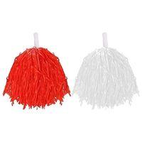 1 Çift Kırmızı Beyaz Renklerde 23 Nisan Gösteri Ponponu