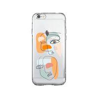 iPhone 6 Colored Art Desenli Premium Şeffaf Silikon Kılıf