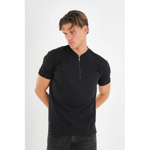 ALEXANDERGARDI Fermuarlı Yaka Detaylı Erkek T-shirt