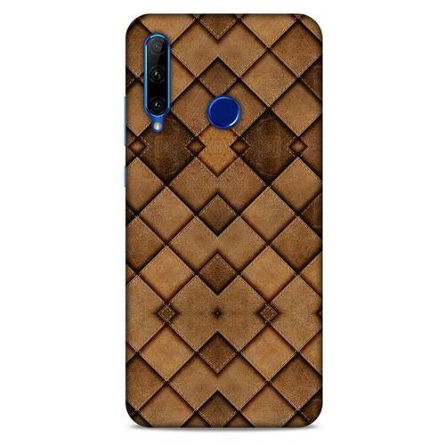 Huawei Honor 20 Lite Kılıf Patchwork (26) Tpu Silikon Kılıf Açık Kahverengi