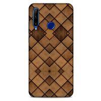 Huawei Honor 20 Lite Kılıf Patchwork (26) Tpu Silikon Kılıf Açık Kahverengi