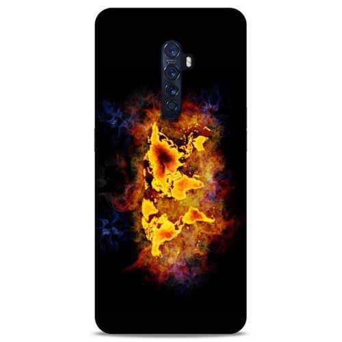 Lopard Oppo Reno 2 Uyumlu Kılıf FireX (43) Thin Fit Kılıf Dünya Haritası
