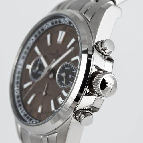 Jacques Lemans Liverpool JL.1-2117ZG Quartz Çelik Gri Kahverengi Kadran 20 ATM 44 mm Erkek Kol Saati