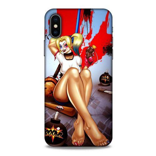 Apple iPhone XS Uyumlu Kılıf Harley Quinn (37) Silicone Cover Lavanta gül