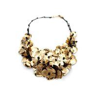 Çoklu Çiçek Kolye - Altın