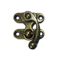 Kancalı Yay Gözü, Ahşap Kutu Klipsi - Küçük, Antik, 1 Adet