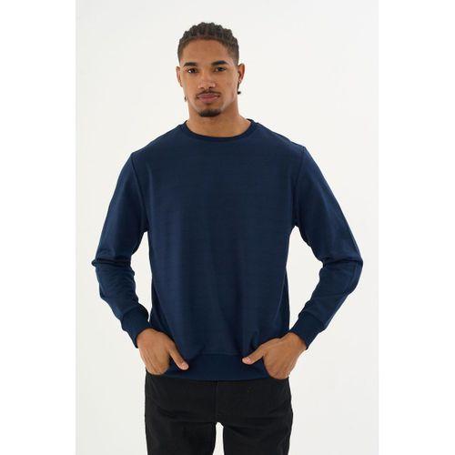 Süperlife Erkek Gri Bisiklet Yaka Ribanalı Regular Fit Sweatshirt spr26swk930