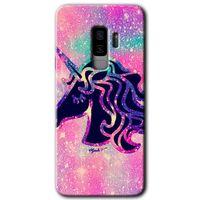 Galaxy S9 Plus Kılıf HD Desen Baskılı Arka Kapak - Unicorn Kristal + Kırılmaz Cam