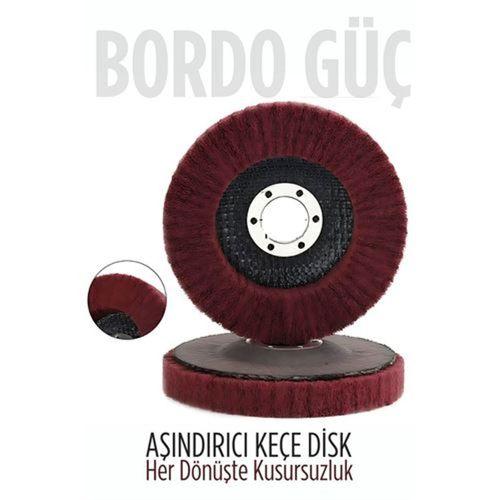 11 cm Endüstriyel Aşındırıcı Keçe Disk – 22 mm İç Çaplı Zımpara Fırçası