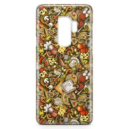 Samsung Galaxy S9 Plus Kılıf Doodle Restaurant Arka Kapak Koruma Desenli Full Koruyucu