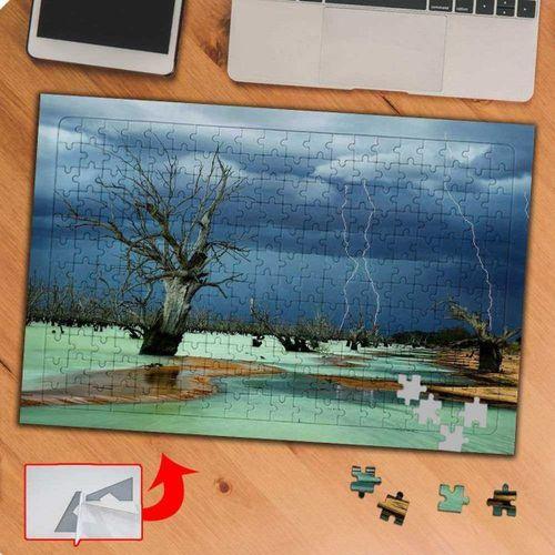 Kuru Ağaç Doğa Manzarası 240 Parça Puzzle Yapboz Tablo-p044