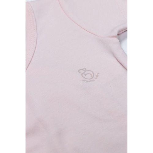Bistyle Bistyle Organik Natural Basic Style Kruvaze Uzun Kol Body BS17102 Pembe