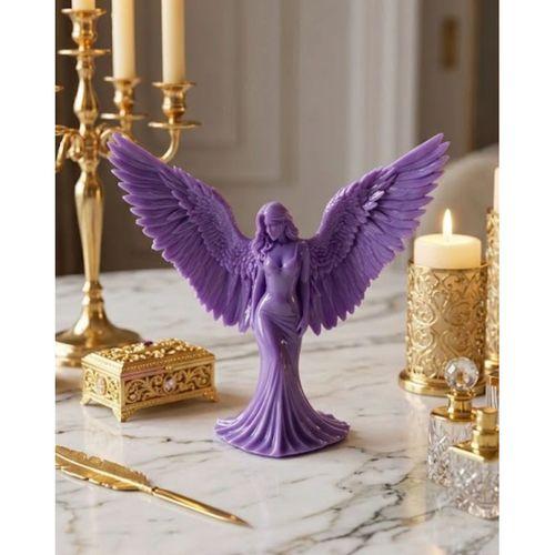 3d Lila Melek İnsan Biblo Es Dekoratif Obje