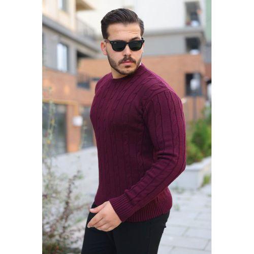 Erkek örgü Desen Bisiklet Yaka Kazak