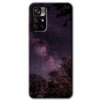 Potkal Hediye Fabrikası Xiaomi Redmi Note 11T Kılıf HD Desen Baskılı Arka Kapak - Gece Galaksi