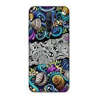 Xiaomi Redmi 9 Kılıf Deniz Mahsulleri Doodle Arka Kapak Silikon Koruma Full Koruyucu