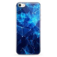 Apple iPhone SE Kılıf Mavi Ağ Güvenliği Arka Kapak Koruma Desenli Full Koruyucu