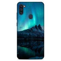 Lopard Samsung Galaxy M11 Uyumlu Kılıf Gece'S (35) Fit Design Kılıf Kuzey Işıkları