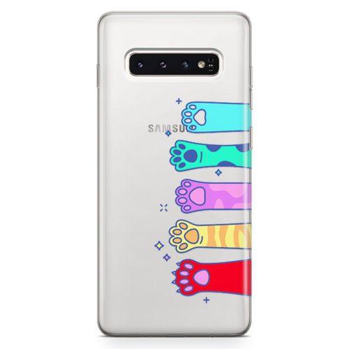 Samsung Galaxy S10 Kılıf Renkli Patiler Arka Kapak Koruma Desenli Full Koruyucu