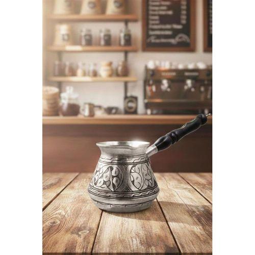 Turna Bakır Elit Külhan Cezve 3 No 7 Fincan Oyma İşleme Kalay Turna1269-6