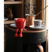 Sarkık Ayaklı Kırmızı Gül Dekor Biblo