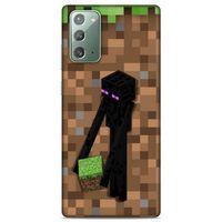 Lopard Samsung Galaxy Note 20 Uyumlu Kılıf PiXel (26) Tpu Silikon Kılıf Kahverengi MC
