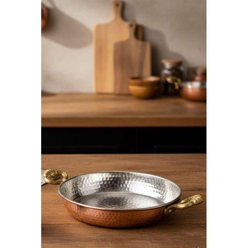 Turna Bakır Acemli Tava 2 No 16 Cm El Dövme Kırmızı Turna7582-1